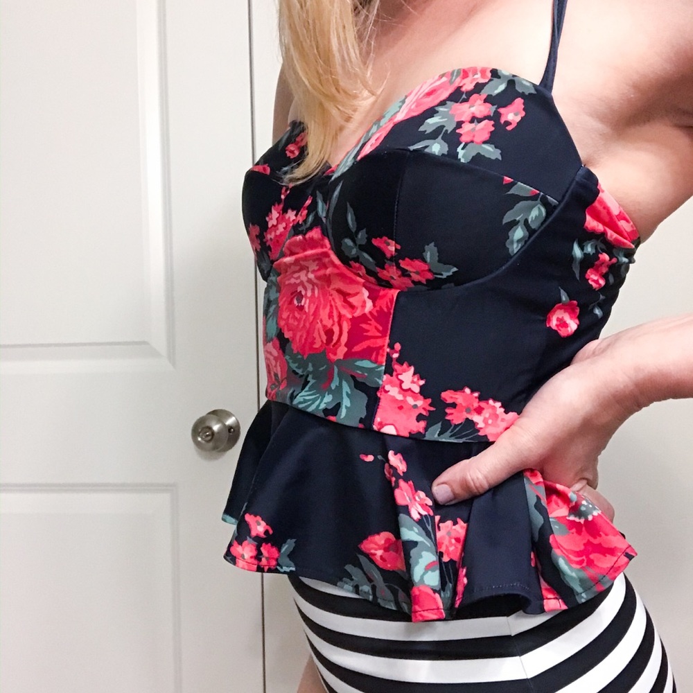 Albion Fit Peplum Swim Top